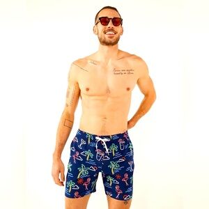 CHUBBIES - Neon Lights Swim Trunks, Men’s 2XL